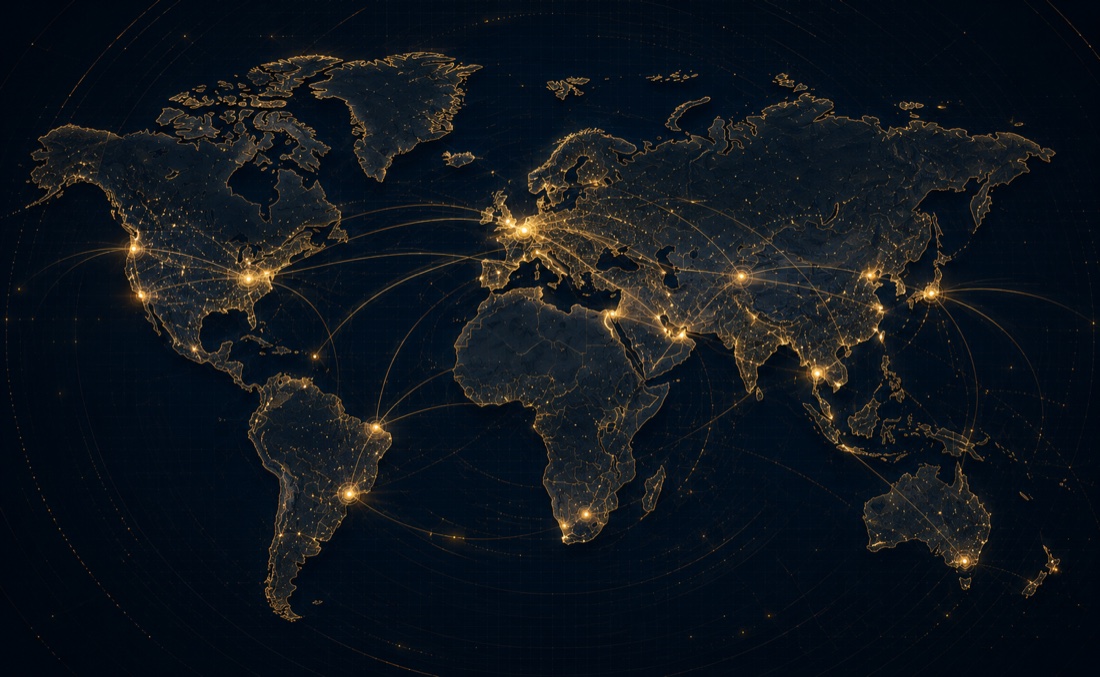 Global export markets map