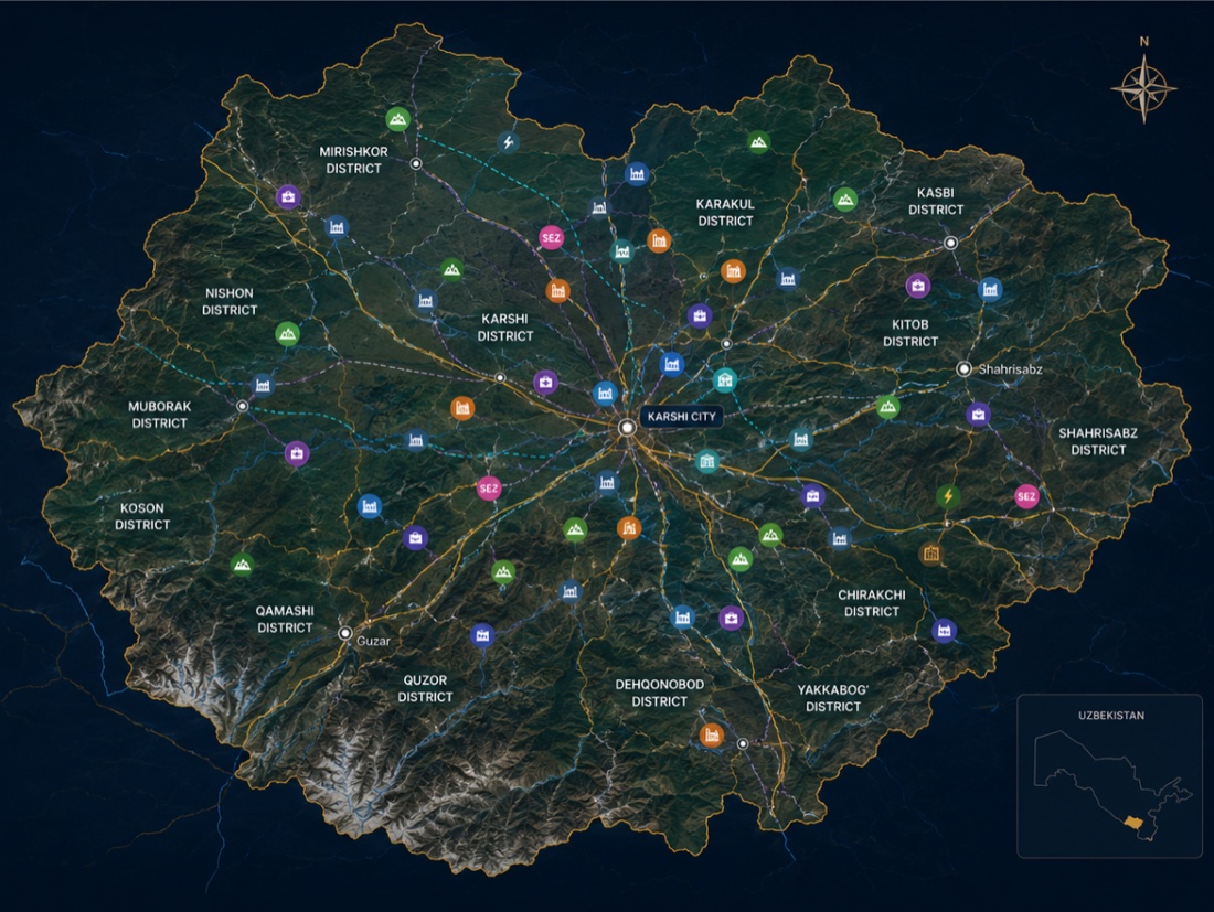 Qashqadaryo region investment map